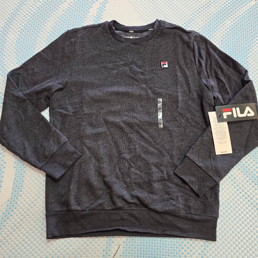 Fila Heritage Men's Classic Long Sleeve Crewneck Pullover Sweater Size Small